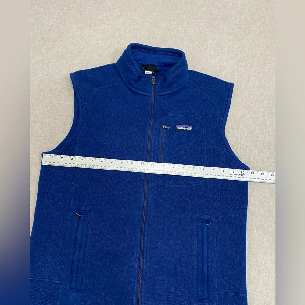 Patagonia Mens Blue Full-Zip Mock Neck Better Fleece Vest Size L Outdoor Hiking